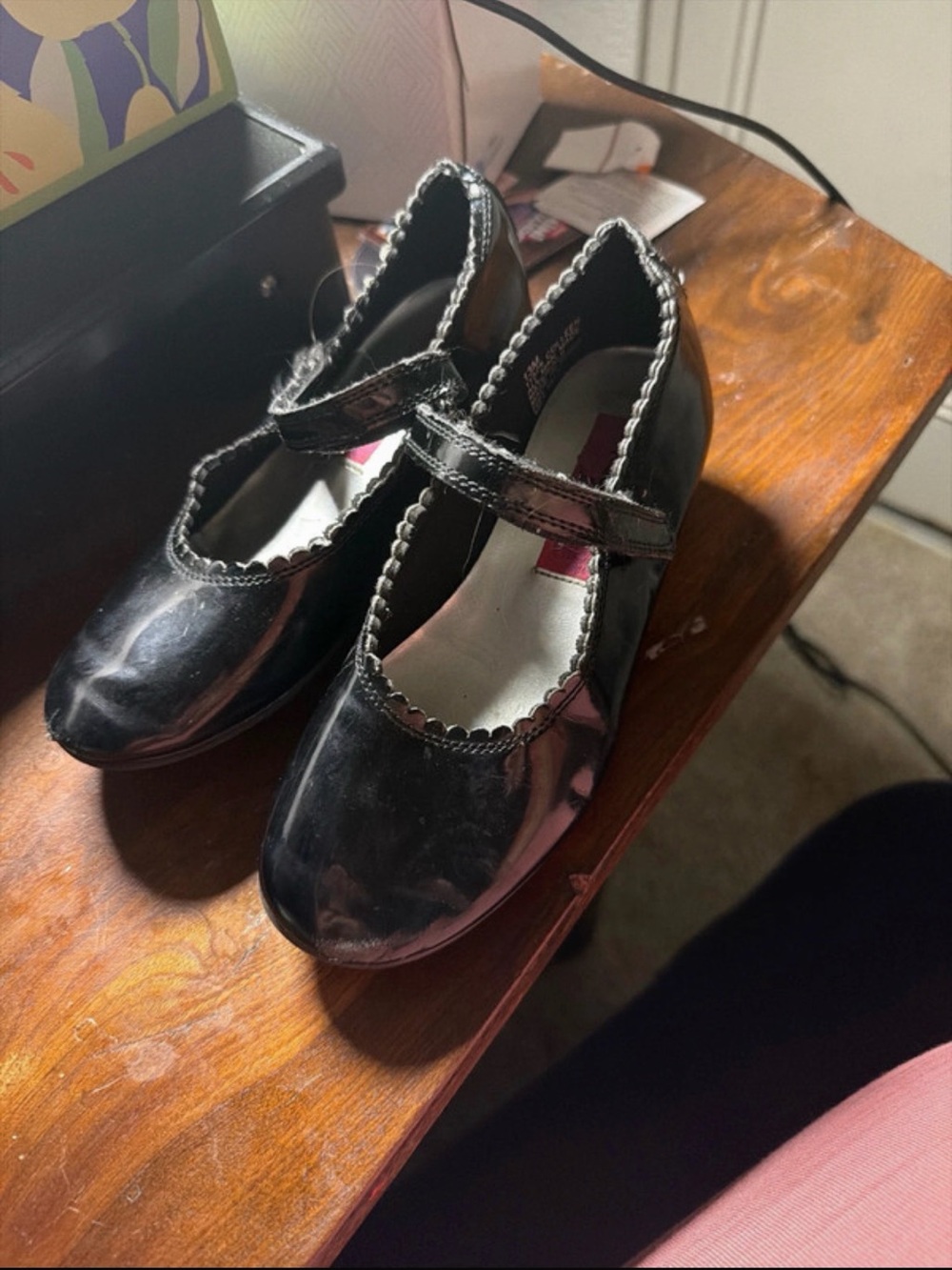 Rachel Shoes Black Patent Mary Jane Dress Shoes for Kids